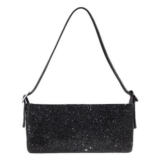 Benedetta Bruzziches Your Best Friend La Grande/L Bag - James Bond - Dames - Schoudertassen - Zwart - ONE Size - Satijn - Tassen
