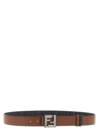 ベルト Fendi Brown Leather Belt FF Diamonds Belt Leather Brown | Fendi