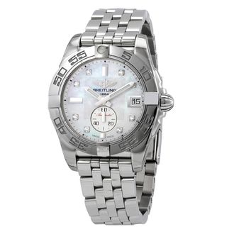 Breitling Pre-owned Breitling Galactic 36 Automatic Diamond Ladies Watch A37330121A1A1