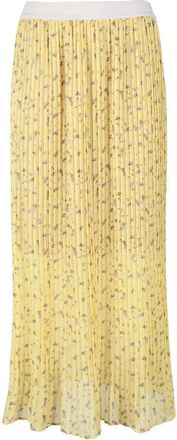 Semicouture Yellow Viscose Skirt