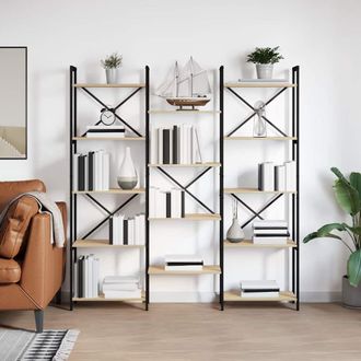 vidaXL Vidaxl - Libreria Rovere Sonoma 156 X 25 X 167.5 Cm Legno Multistrato