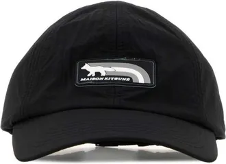 Maison Kitsuné Black Logo Baseball Hat