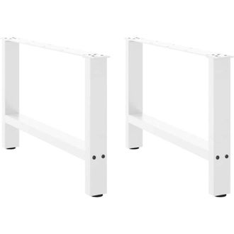 vidaXL Vidaxl - Patas Para Mesa De Centro Blancas (2 Unidades, 70 X 42-43 Cm, Acero)