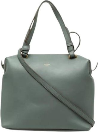 Celine Pre-owned Soft Cube Satchel - Dames - Vintage Handtas - Grijs - ONE Size - Leer - Vintage