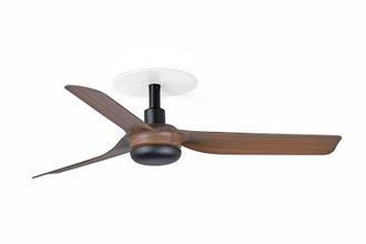 Netlighting Mini Punt Recessed 90cm Ceiling Fan Matt Black Walnut Blades