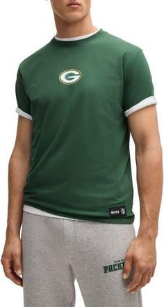 BOSS x NFL Stretch Cotton Graphic T-Shirt in Open Grn at Nordstrom Rack, Size Xxx-Large