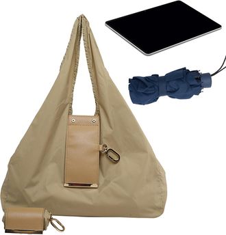 Generic Women Tote Bag - PU Leather Purse, Trendy Expandable Handbag, Lightweight Design with Key Ring, Fashion Accessory Bag for Students, Teachers, Travel, 