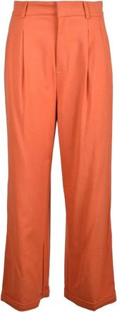 Weili Zheng Oranje Broek voor Vrouwen - Dames - Wijde Broeken - Oranje - S - Broeken