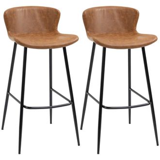 HOMCOM Taburetes de bar 45x49x94.6 cm marr&oacute;n