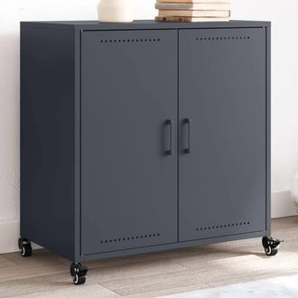 Berkfield Home Sideboard Anthracite 68.5x39x72 cm Steel in Black