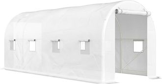 OUTSUNNY Invernadero de t&uacute;nel 500x200x205 cm blanco