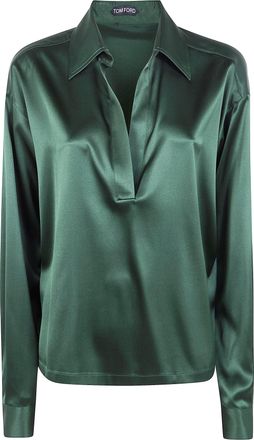 Tom Ford Stretch Silk Satin Polo