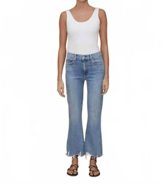 LE JEAN Bella Crop Flare Jeans In Beach House
