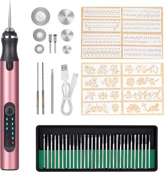 OEM Stylo Graveur - 3 Velocidades Ajustables 5000-10000-15000 Rpm Para Madera Metal Vidrio Piedra - Bater&iacute;a 800 Mah - 120 G