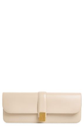 Khaite Blake Leather East/West Clutch in Burro at Nordstrom