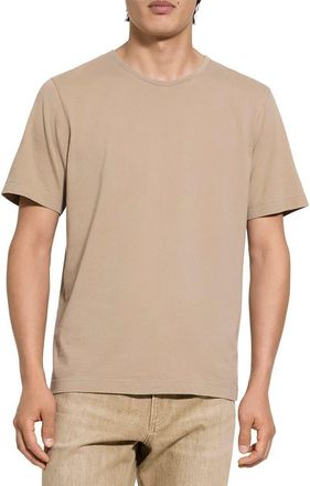Theory Tinted Crewneck T-Shirt in Tinted Brown at Nordstrom, Size Xx-Large