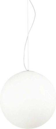 Ideal Lux Mapa Bianco - Lámpara colgante de techo de globo grande con 1 luz blanca, E27 - Ideal Lux
