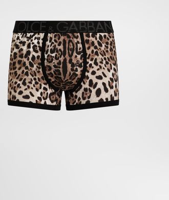 Dolce & Gabbana Leopard-print Two-way Stretch Cotton Boxers - Man Underwear And Loungewear Animal Print Cotton 3