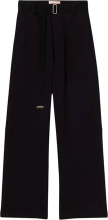 Plan C Wijde broek - Dames - Wijde Broeken - Zwart - M - Broeken