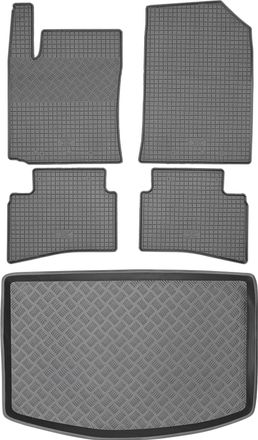 OEM Juego De Alfombrillas De Goma Para Coche Y Alfombrilla Para Maletero Para Kia Rio Iv Hatchback A Partir De 2017