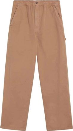 Maison Margiela Katoenen Broek met Papieren Applicatie - Heren - Straight fit broeken - Oranje - S - Katoen - Broeken