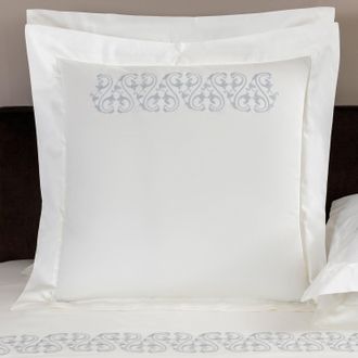 Frette Ornate Medallion Ricamo Federa quadrata