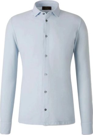 Zanone Casual Shirts, male, Blue, Size: 2XL Camisa Ice Cotton