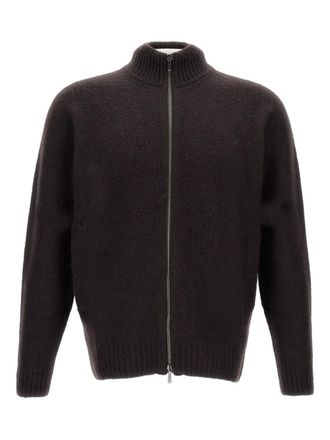 Drumohr zip high-neck sweater - men - Lambs Wool - 46 - Brown