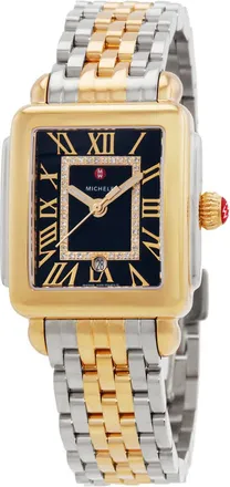 Michele Deco Madison Quartz Black Dial Ladies Watch MWW06G000045
