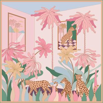 Jessie Zhao Double Sided Of Indoor Forest Scarf In Multicolor