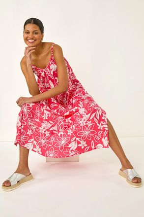 Roman Floral Strappy Maxi Dress