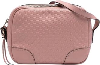 Gucci Pre-owned Cross Body Bags, female, Pink, Size: ONE SIZE Pre-owned Leather Crossbody Bag