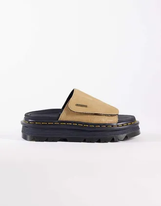 Dr. Martens Dr. Martens - ZebZag - Sliders in camoscio color cuoio savana-Marrone