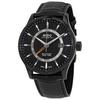 Mido Multifort Dual Time Automatic Black Dial Mens Watch M0384293605100