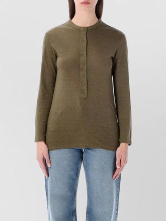 Isabel Marant linen long-sleeve buttoned t-shirt