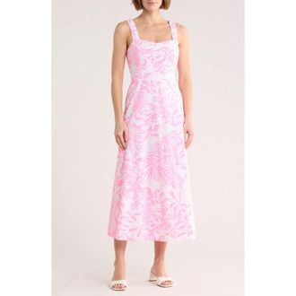 Lilly Pulitzer Maella Midi Dress in Rousseau Pink Glisten at Nordstrom Rack, Size 12
