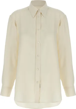 Brioni White Silk Womens Blouse