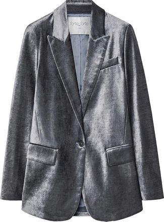 Forte_Forte Dames, Jassen, Grijs, Maat: XS Leer