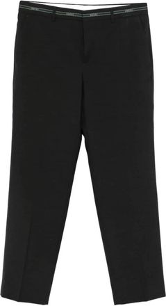 Gucci Straight Trousers, male, Black, Size: M Wool Straight Leg Pants