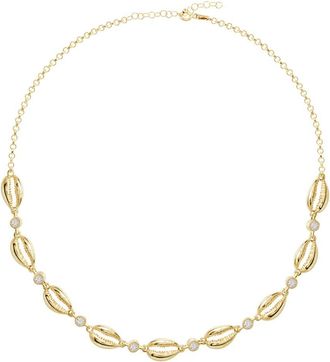 Gabi Rielle Femme Felling 14K Over Silver Cz Stackable Necklace