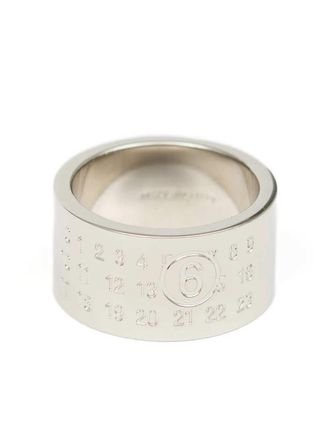 Maison Margiela Anello Maison Margiela Minimal Mm6 Con Logo Da 4Mm