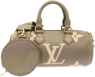 Louis Vuitton Pre-owned Papillon BB Monogram Empreinte Schoudertas - Dames - Vintage Handtas - Beige - ONE Size - Leer - Vintage