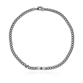 Balenciaga BB Icon Thin Gourmette Necklace - female - Balenciaga - Necklaces - Gray - S - Accessories