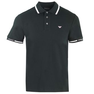 Emporio Armani logo zwart getipt poloshirt