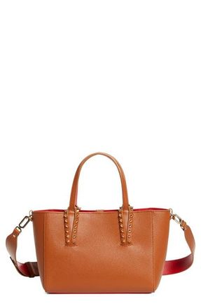 Christian Louboutin Mini Cabata Soft Leather East/West Tote in Cuoio/gold at Nordstrom