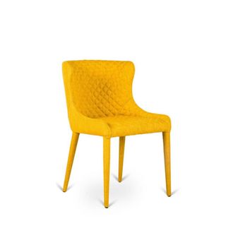 MondoViro Silla en tejido amarillo 58x50,5x83h cm