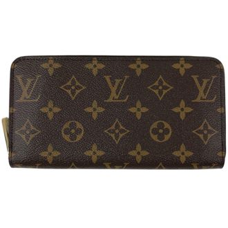 Louis Vuitton Brown Fuchsia Monogram Long Wallet (Bi-Fold) (Pre-Owned)