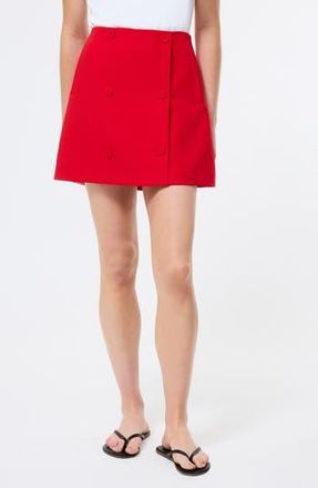 French Connection Azra Double Breasted Stretch Twill Miniskirt in 60-Mars Red at Nordstrom Rack