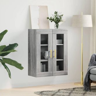Berkfield Home Wall Mounted Cabinet Grey Sonoma 69.5x34x90 cm