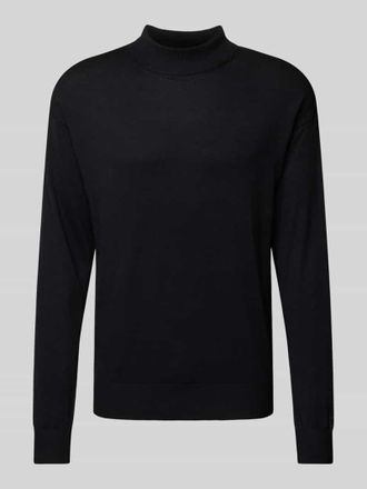 Scotch & Soda Strickpullover mit Stehkragen Modell CORE in Black, Größe XXL